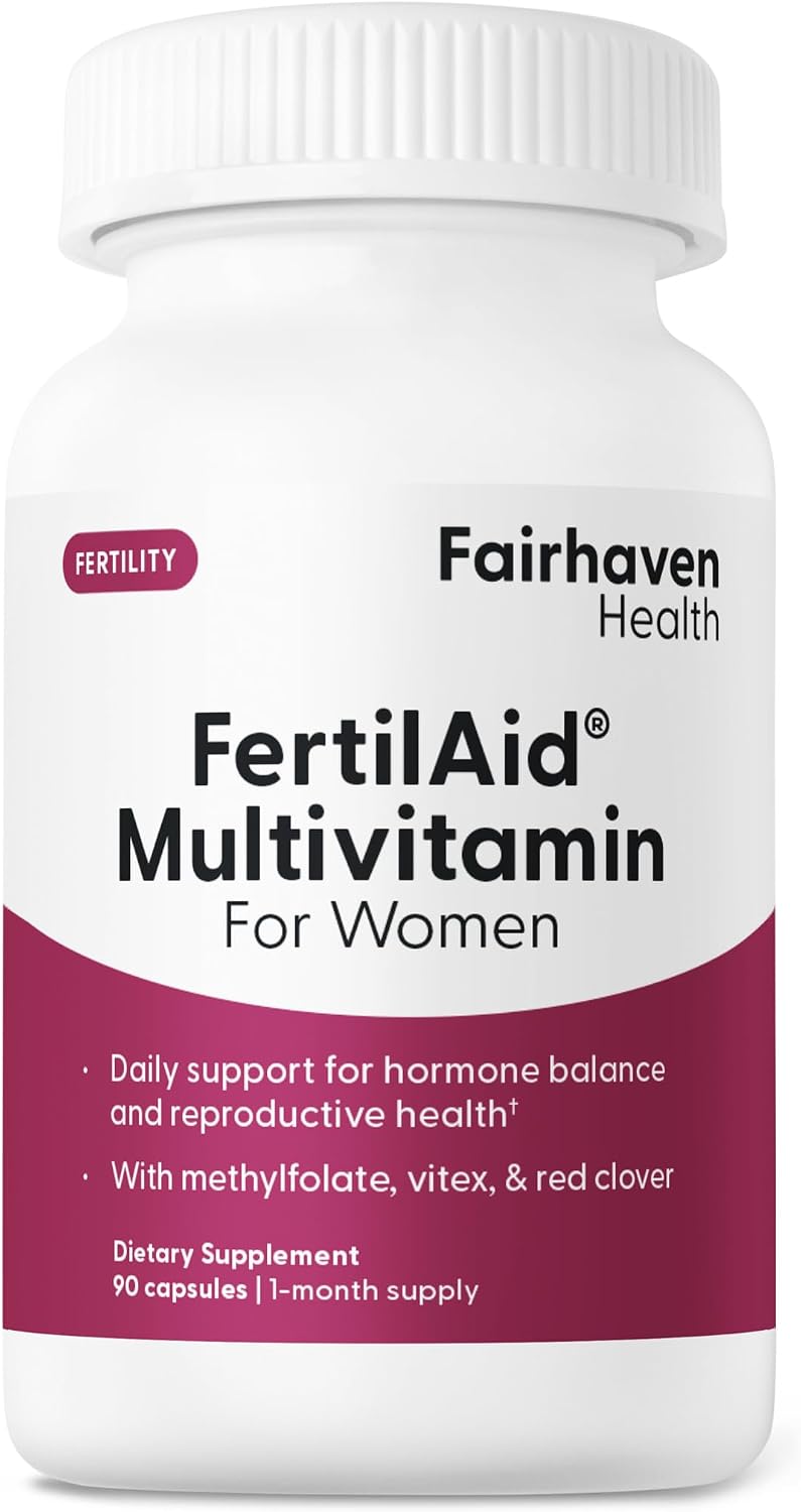 Fairhaven Health FertilAid Multivitamin for Women | Prenatal Vitamin Fertility Supplements for Women | 90 Vegan Capsules