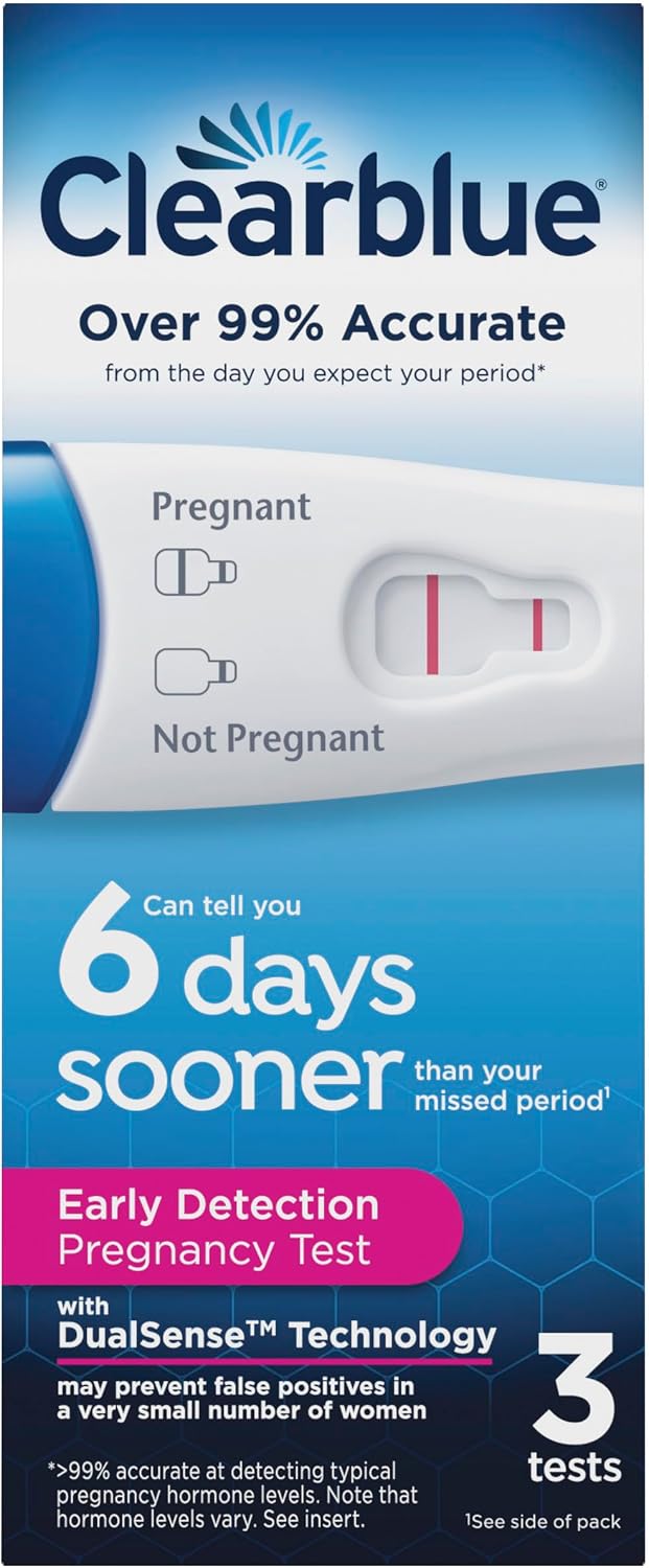 Clearblue Early Detection Pregnancy Test, 3 Ct