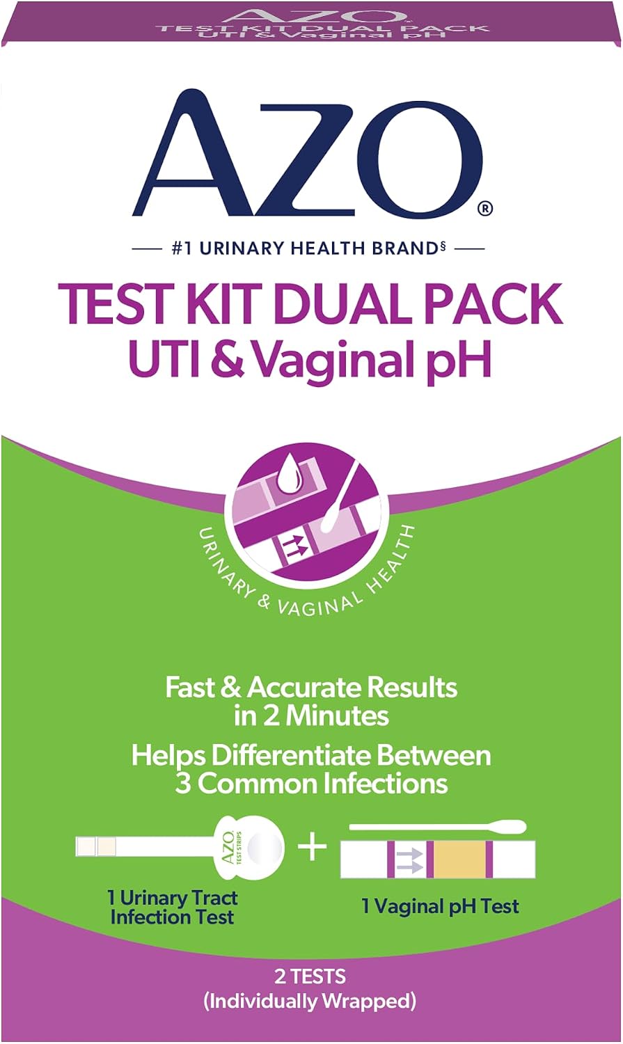 AZO Urinary Tract Infection (UTI) Test Strip + Vaginal pH Test Kit