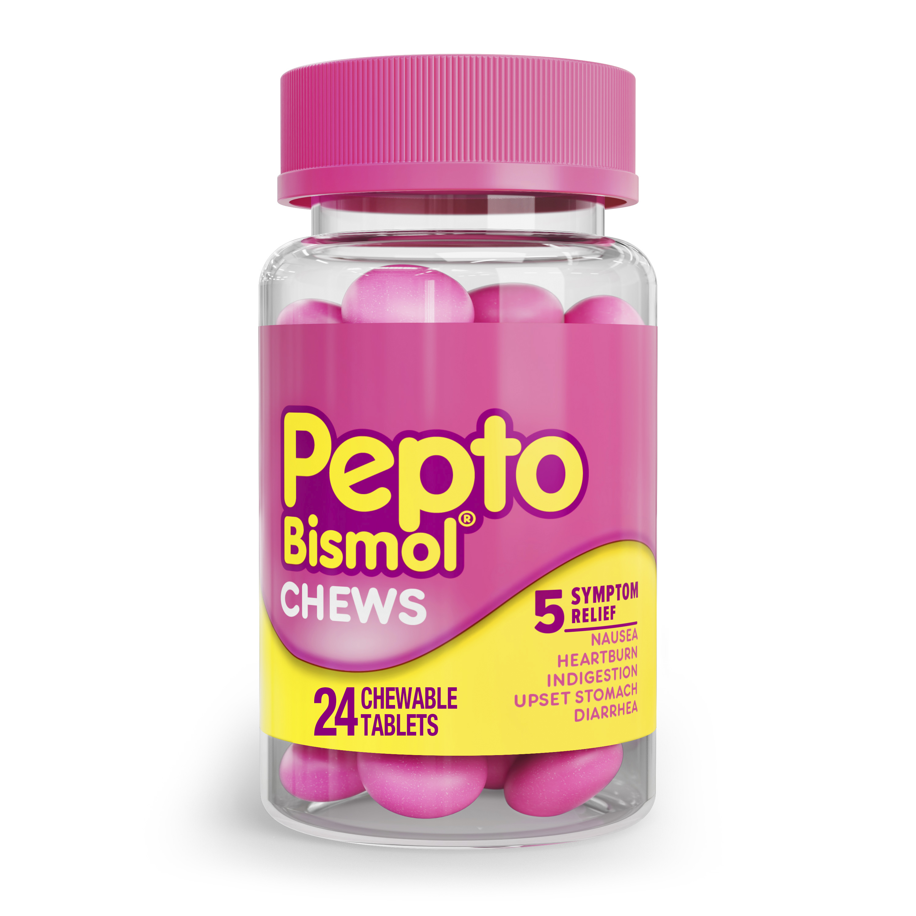 Pepto Bismol Chews, Original Flavor, 24 Chewable Tablets