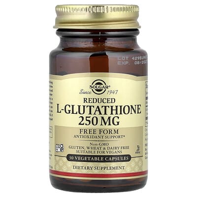 Solgar L-Glutathione 250 mg, 30 Vegetable Capsules