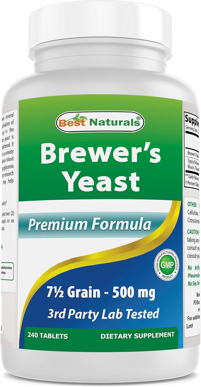 Best Naturals Brewers Yeast 500mg, 240 Tablets