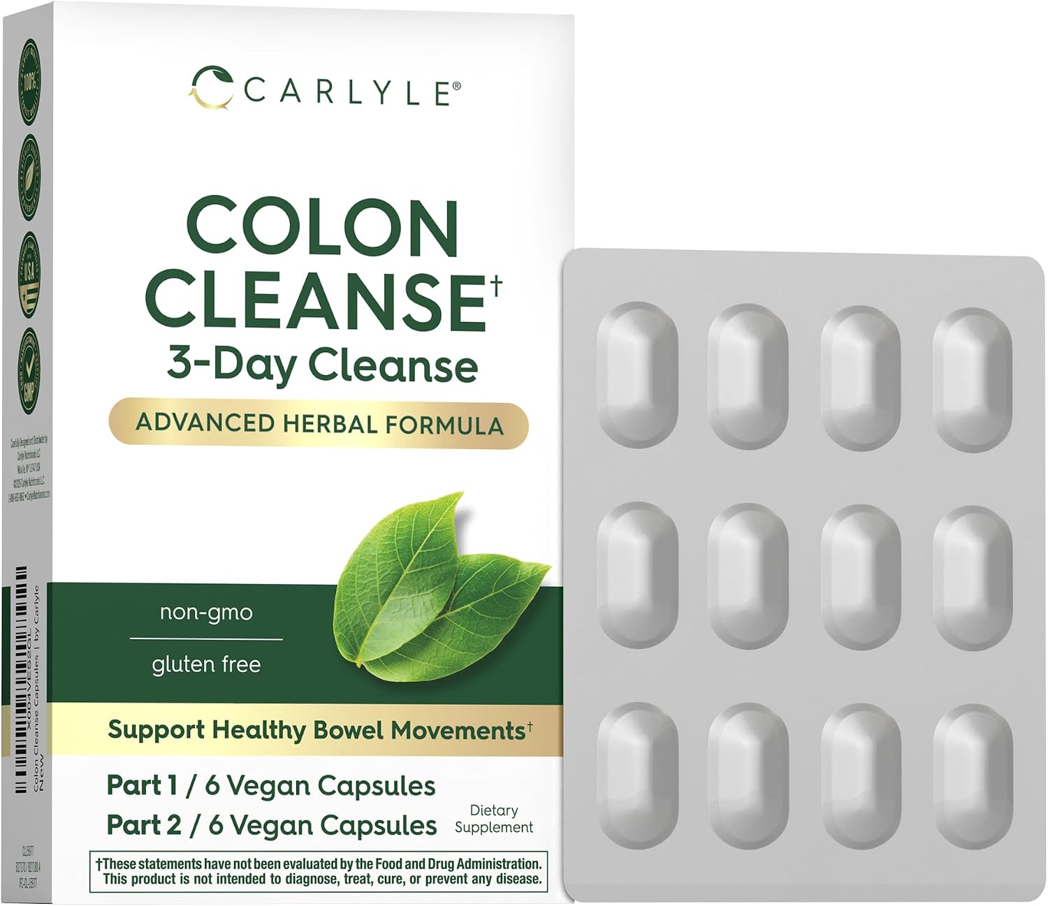 Carlyle Colon Cleanse 12 Vegan Capsules