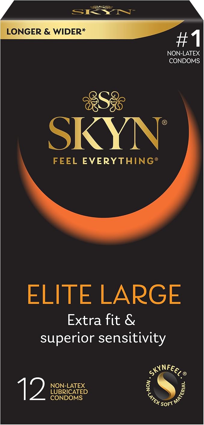 SKYN Elite Large Non-Latex Condoms, 12 Count