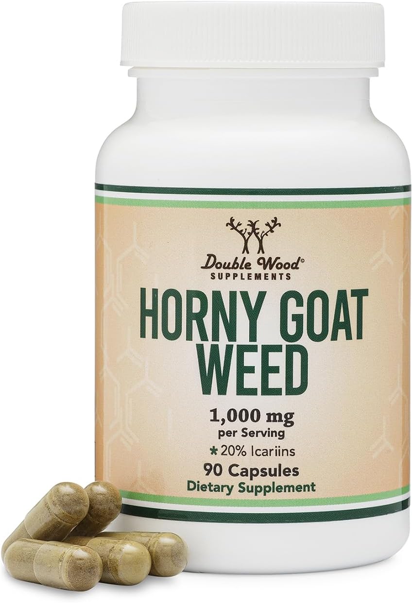 Double Wood Horny Goat Weed 1,000 mg - 90 Capsules