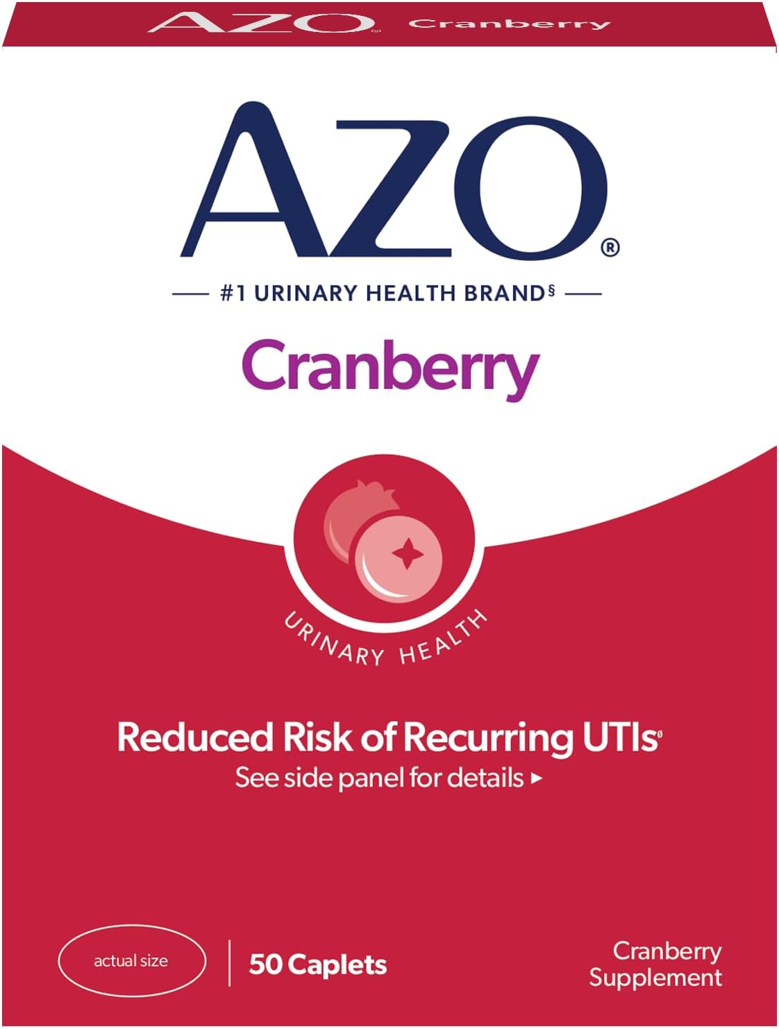 AZO Cranberry Pills for Urinary Tract Health for Women and Men 50 caplets