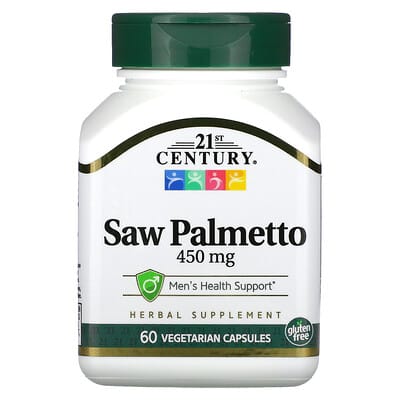 21st Century Saw Palmetto, 450 mg, 60 Vegetarian Capsules