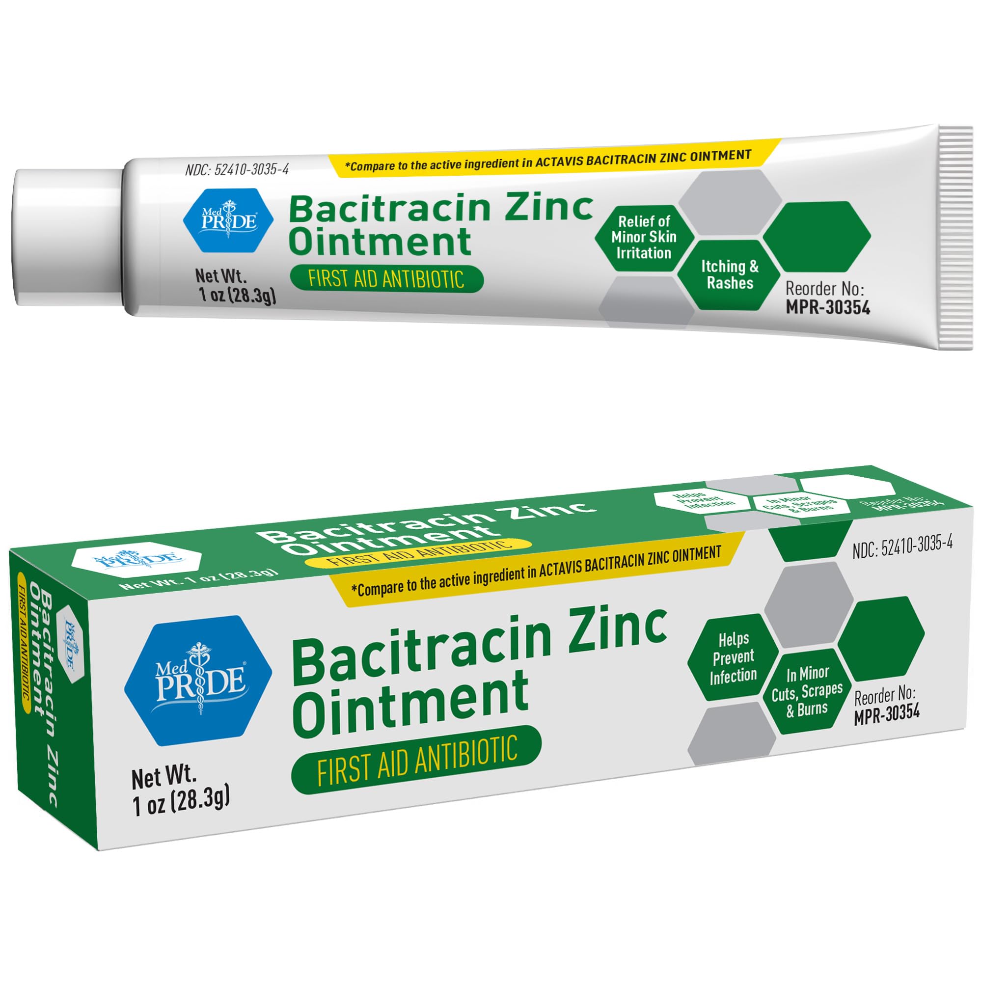 MED PRIDE Bacitracin Zinc Ointment | 1 Oz Tube