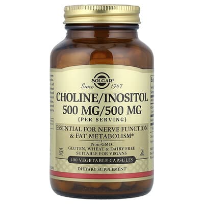 Solgar Choline/Inositol 100 Vegetable Capsules