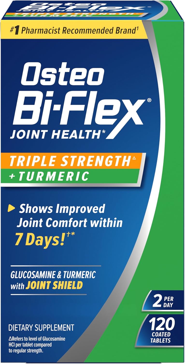 Osteo Bi-Flex Glucosamine Triple Strength Plus Turmeric 120 Coated Tablets
