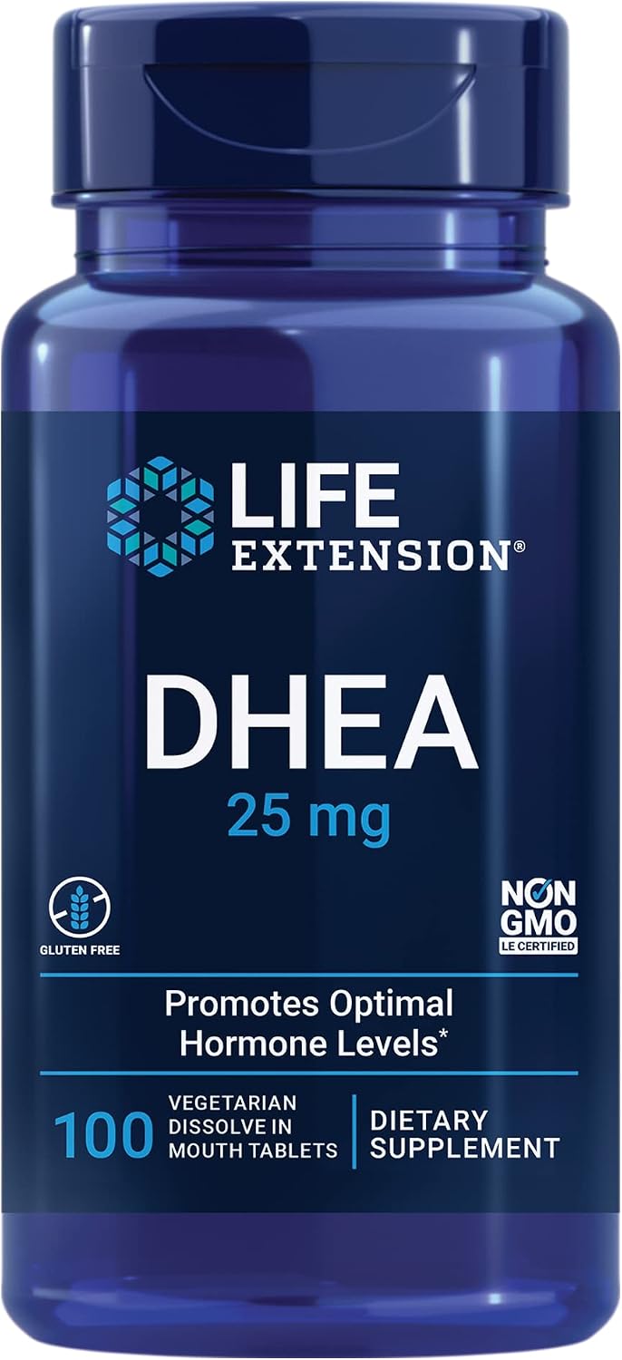 Life Extension DHEA 25 mg - 100 Dissolve-In-Mouth Tablets