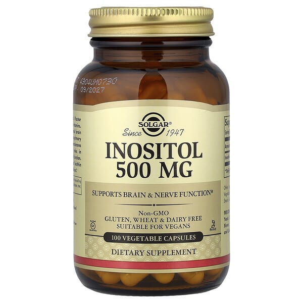 Solgar Inositol 500 mg, 100 Vegetable Capsules