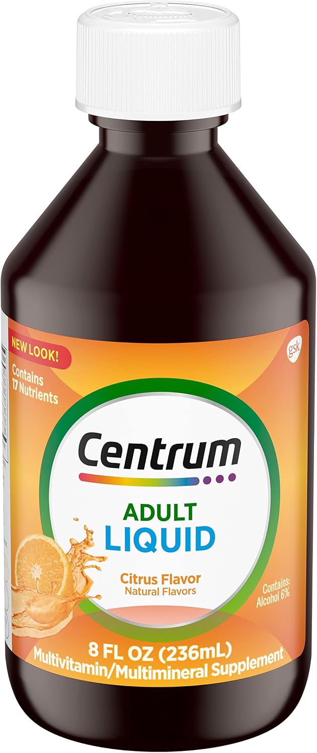 Centrum Liquid Multivitamin for Adults, Citrus Flavor - 8 Fl Oz