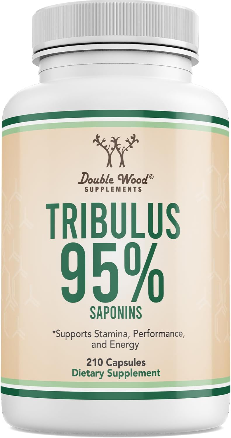 Double Wood Tribulus Terrestris for Men (Purest 95% Saponin Content) 210 Capsules