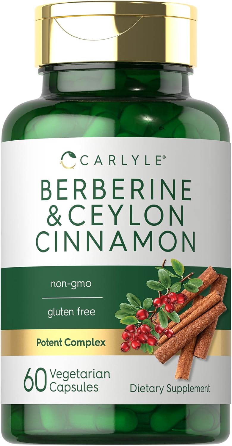 Carlyle Berberine with Ceylon Cinnamon | 2000mg Complex | 60 Capsules