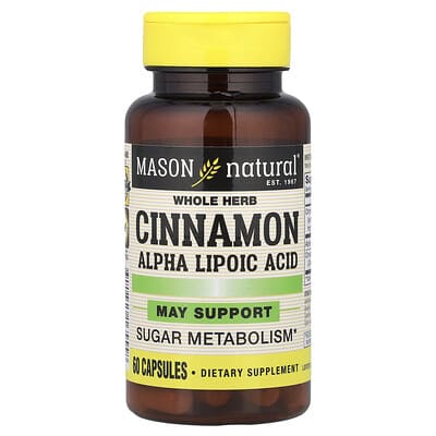 Mason Natural Cinnamon Alpha Lipoic Acid, 60 Capsules