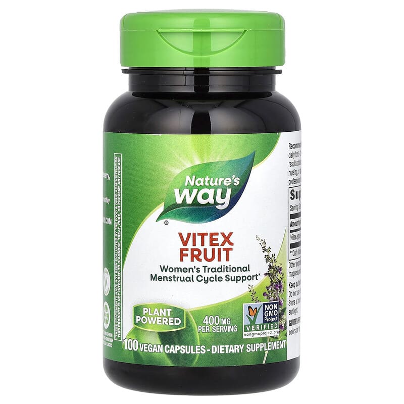 Nature's Way Vitex Fruit 400 mg 100 vegan Capsules