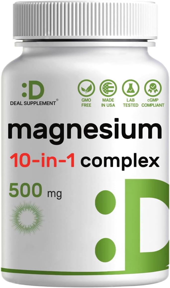 Deal Supplement Magnesium Complex 500mg, 240 Veggie Capsules