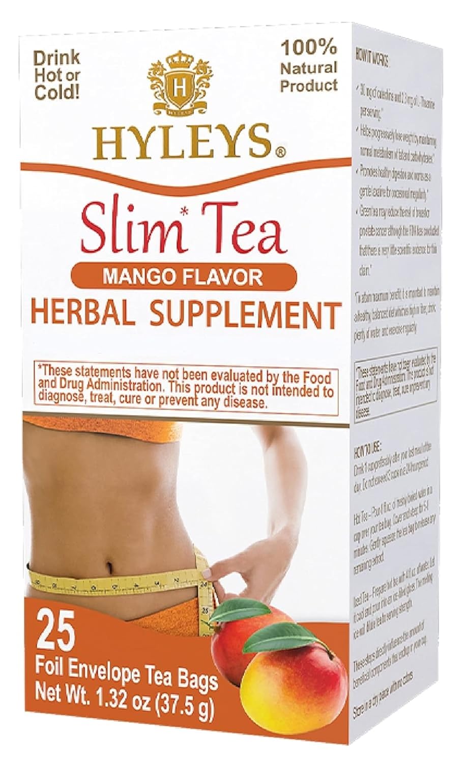 Hyleys Slim Tea Mango Flavor - 25 Tea Bags