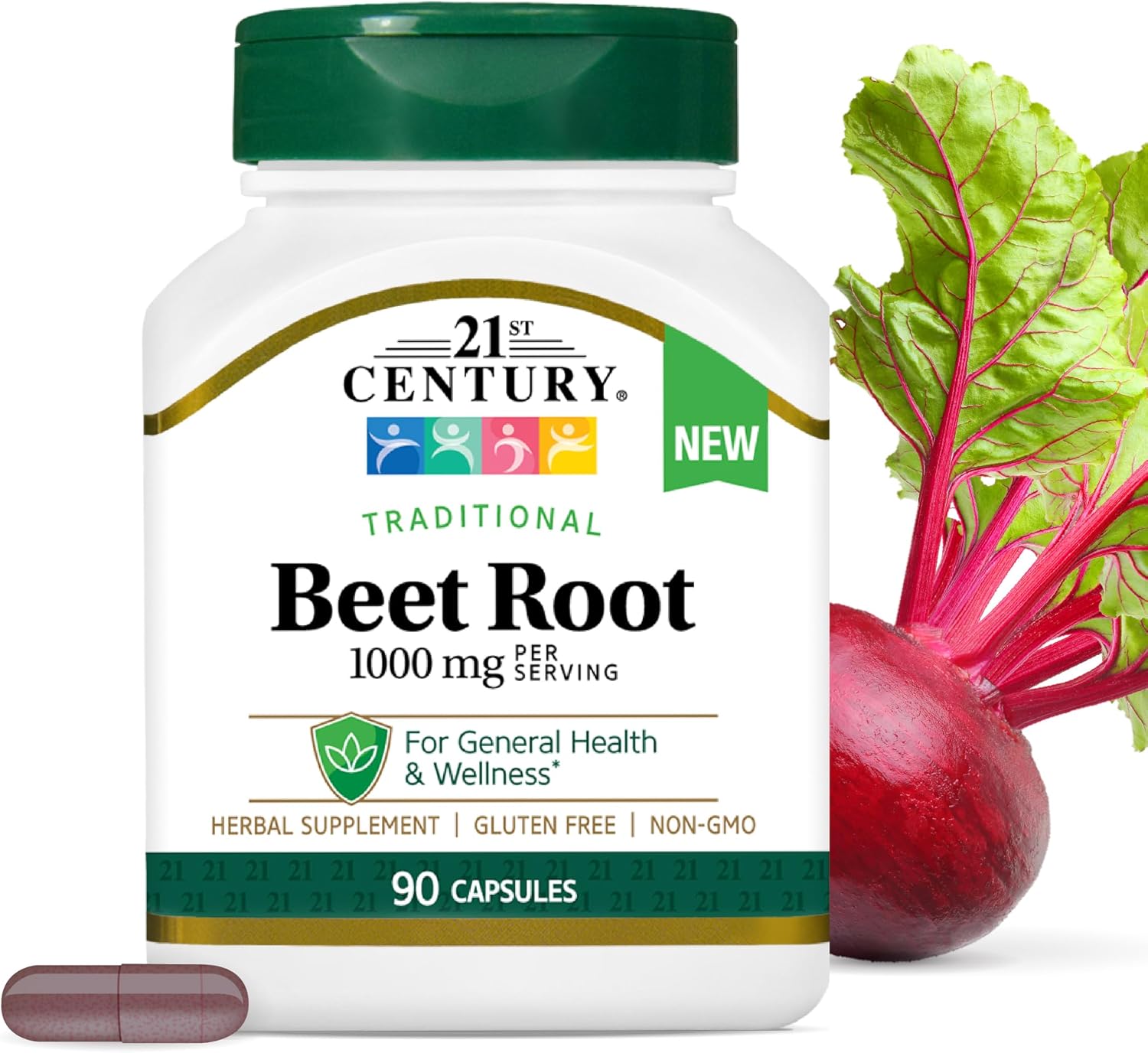 21st Century Traditional Beet Root 1000 mg, 90 Capsules