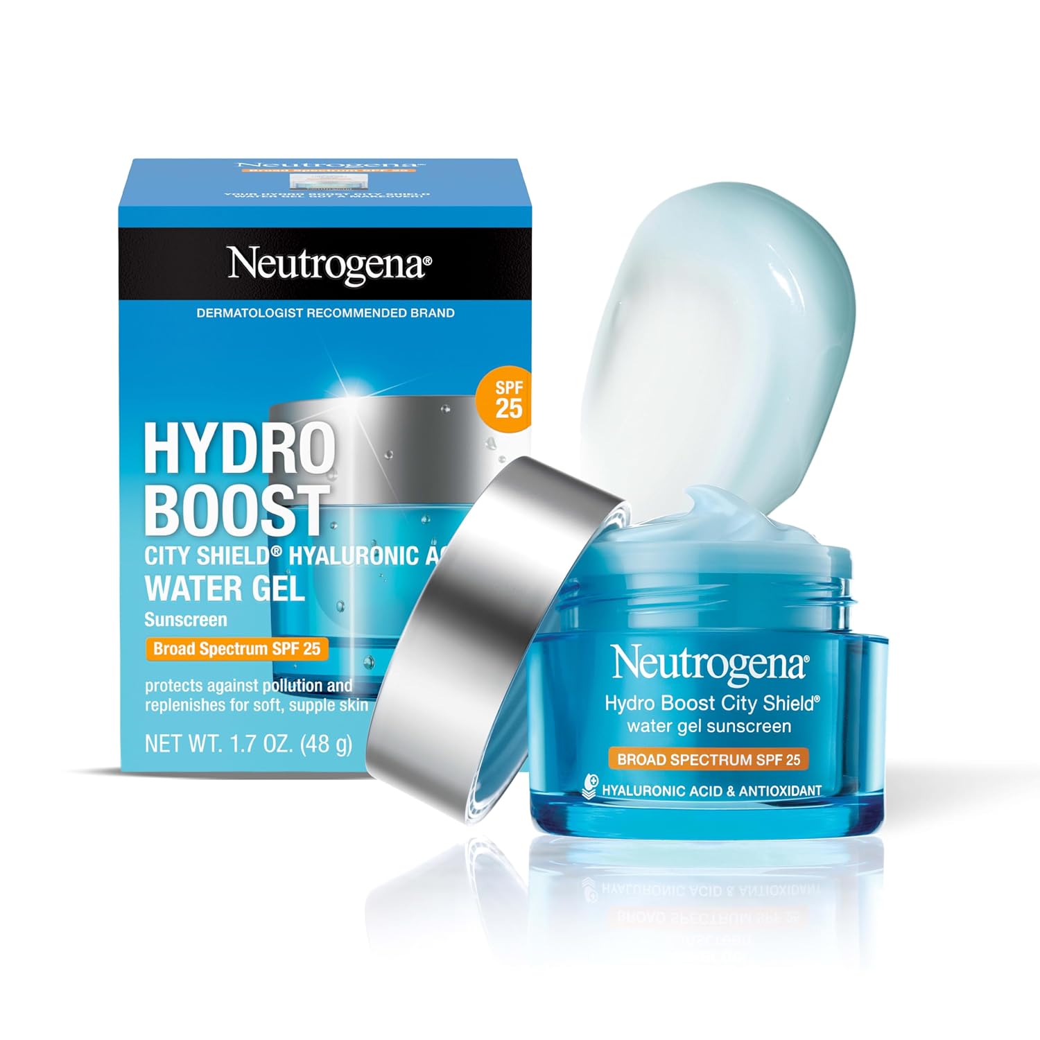 Neutrogena Hydro Boost City Shield Water Gel Face Moisturizer with Broad Spectrum SPF 25, 1.7 oz