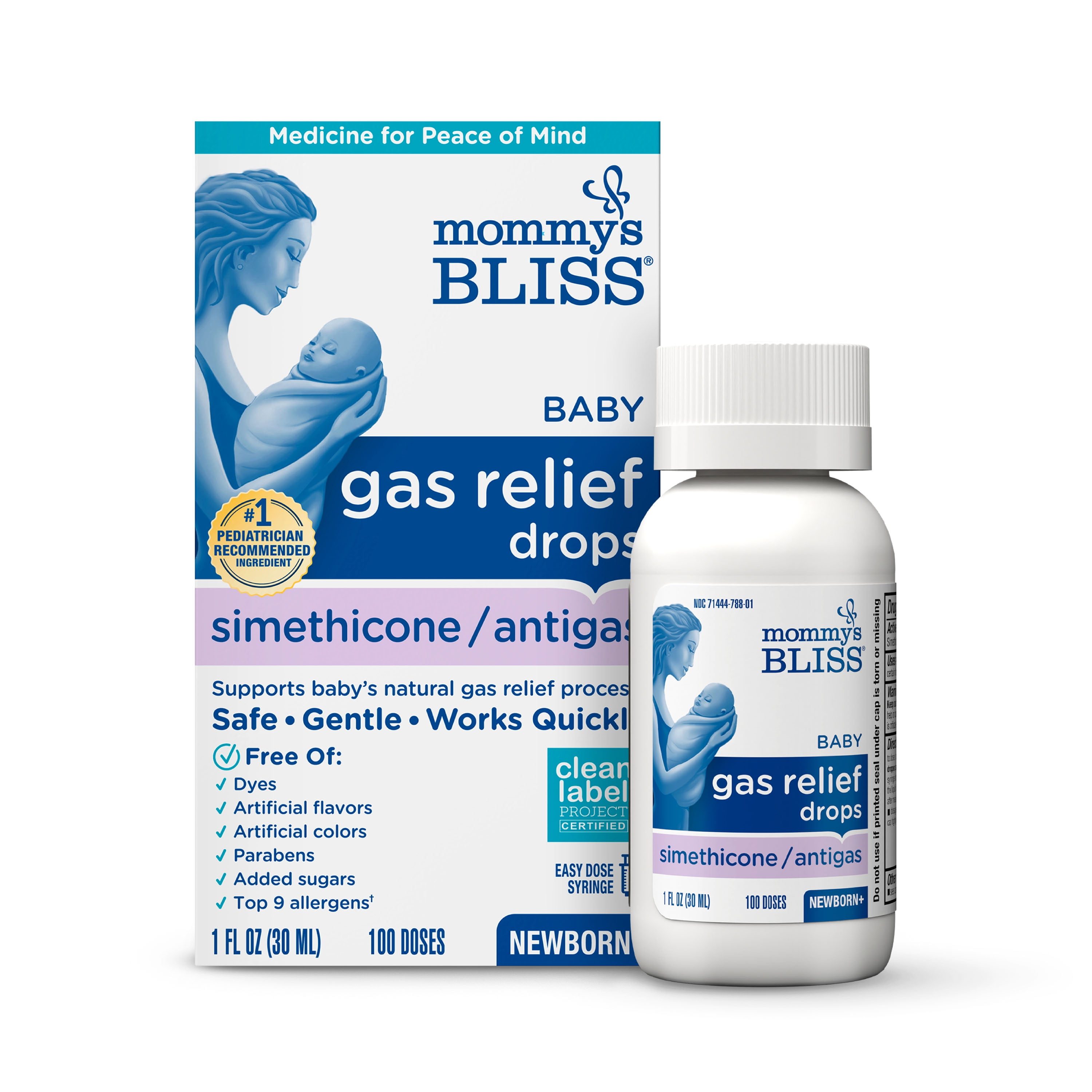 Mommy's Bliss Gas Relief Simethicone Drops for Newborns, 1 fl oz (30 ml)