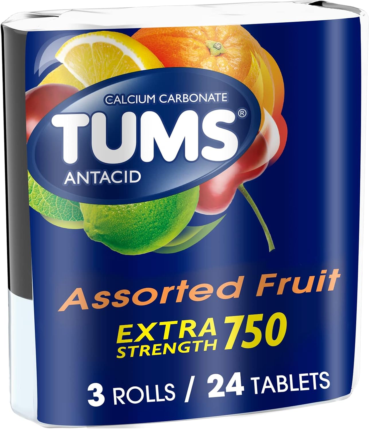 TUMS Antacid Extra Strength Assorted Fruit- 24 Tablets