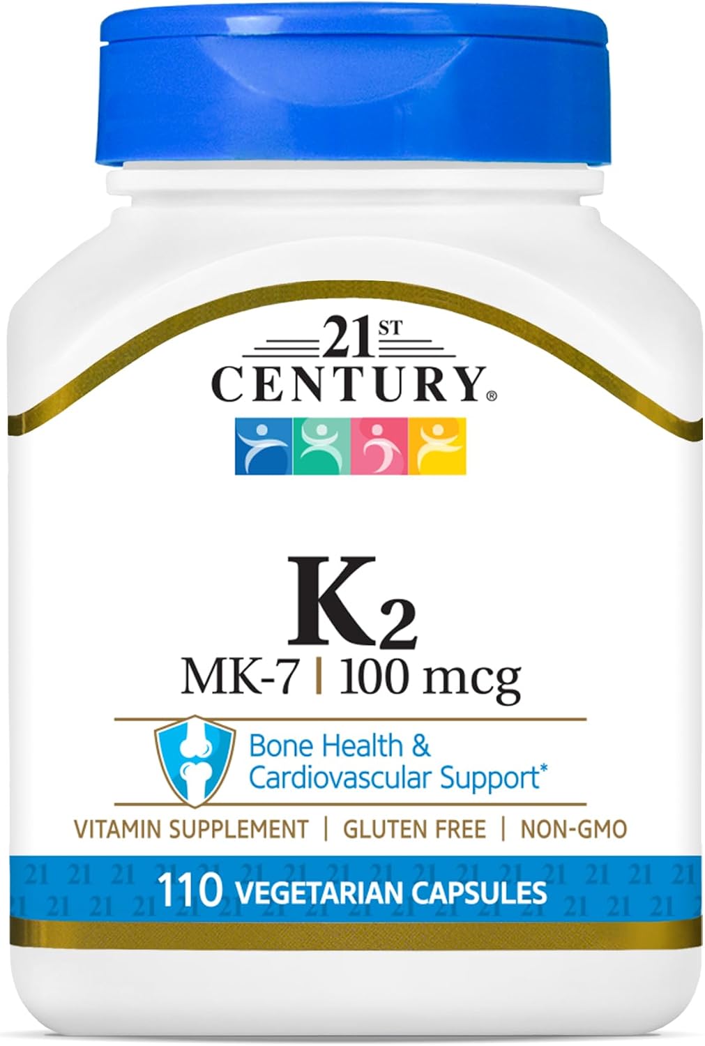 21st Century Healthcare Vitamin K2 (MK-7) 100 mg, 110 Count