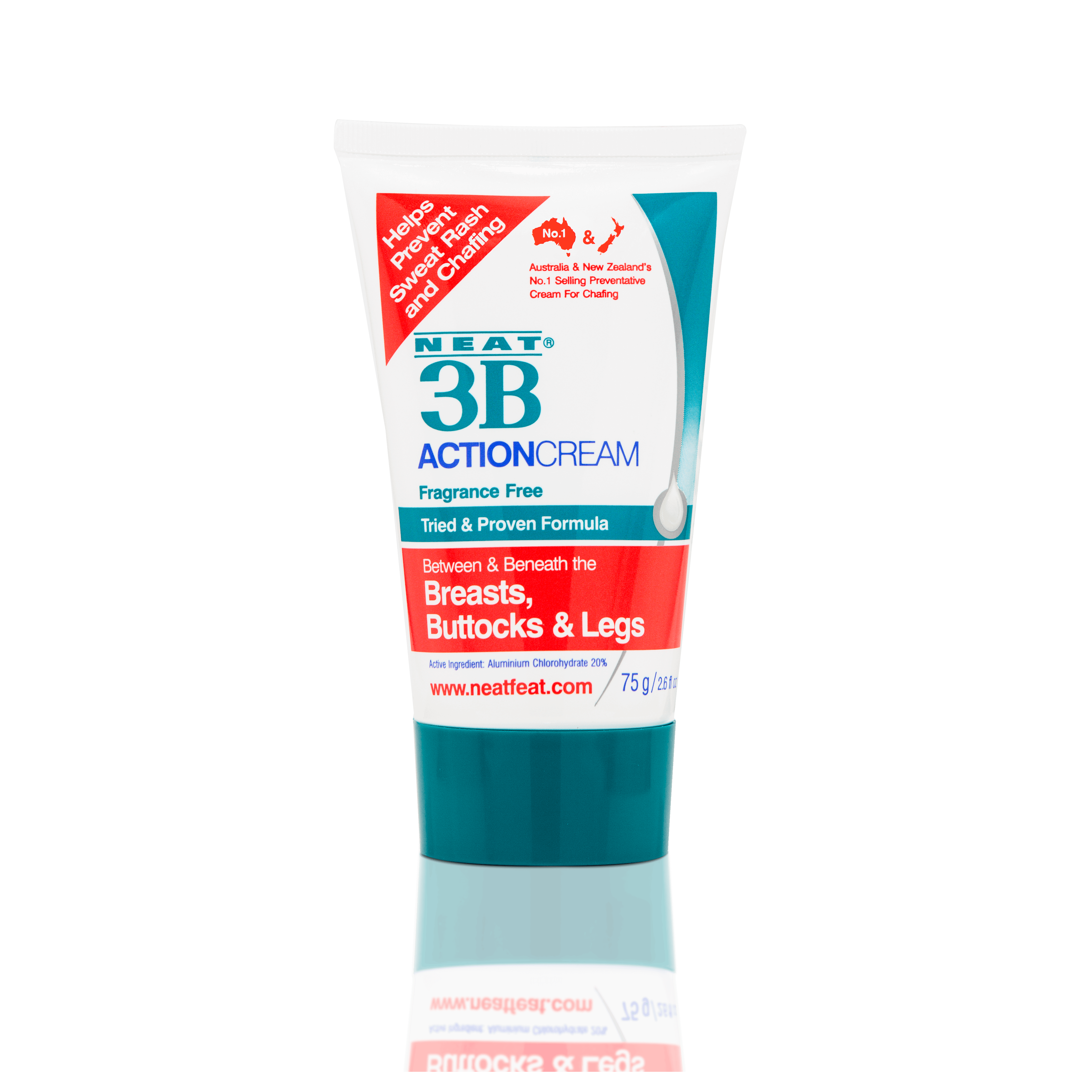 Neat Feat 3B Chafing Cream travel pack for sweat rash, 1.06 fl oz