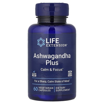 Life Extension Ashwagandha Plus , 60 Vegetarian Capsules