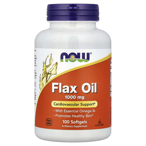 NOW Foods Flax Oil 1,000 mg 100 Softgels