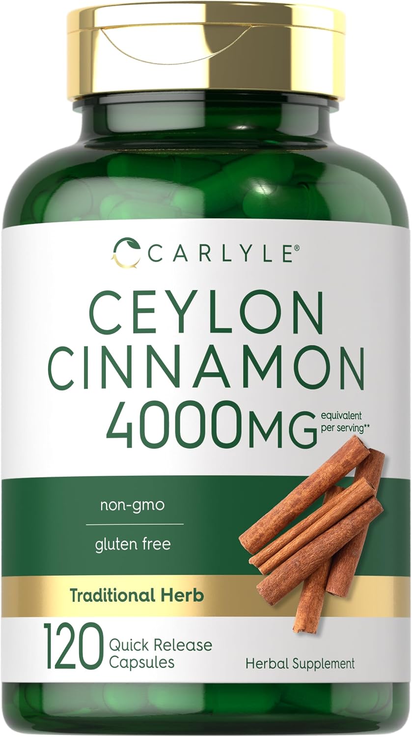 Carlyle Ceylon Cinnamon Capsules 4000 mg 120 Count