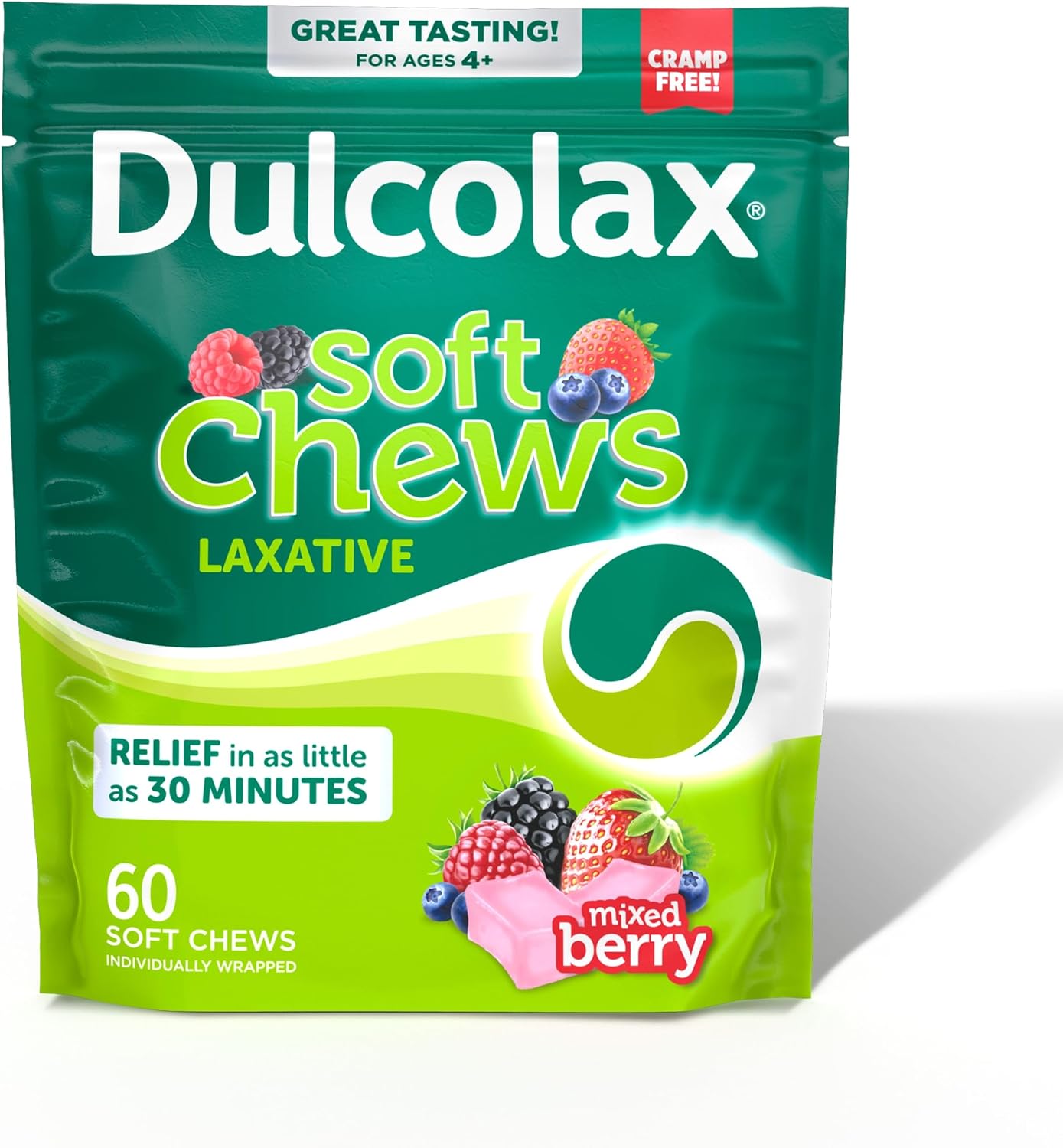 Dulcolax Saline Laxative Chewy Fruit Bites (Magnesium Hydroxide 1200 mg), 30 Count