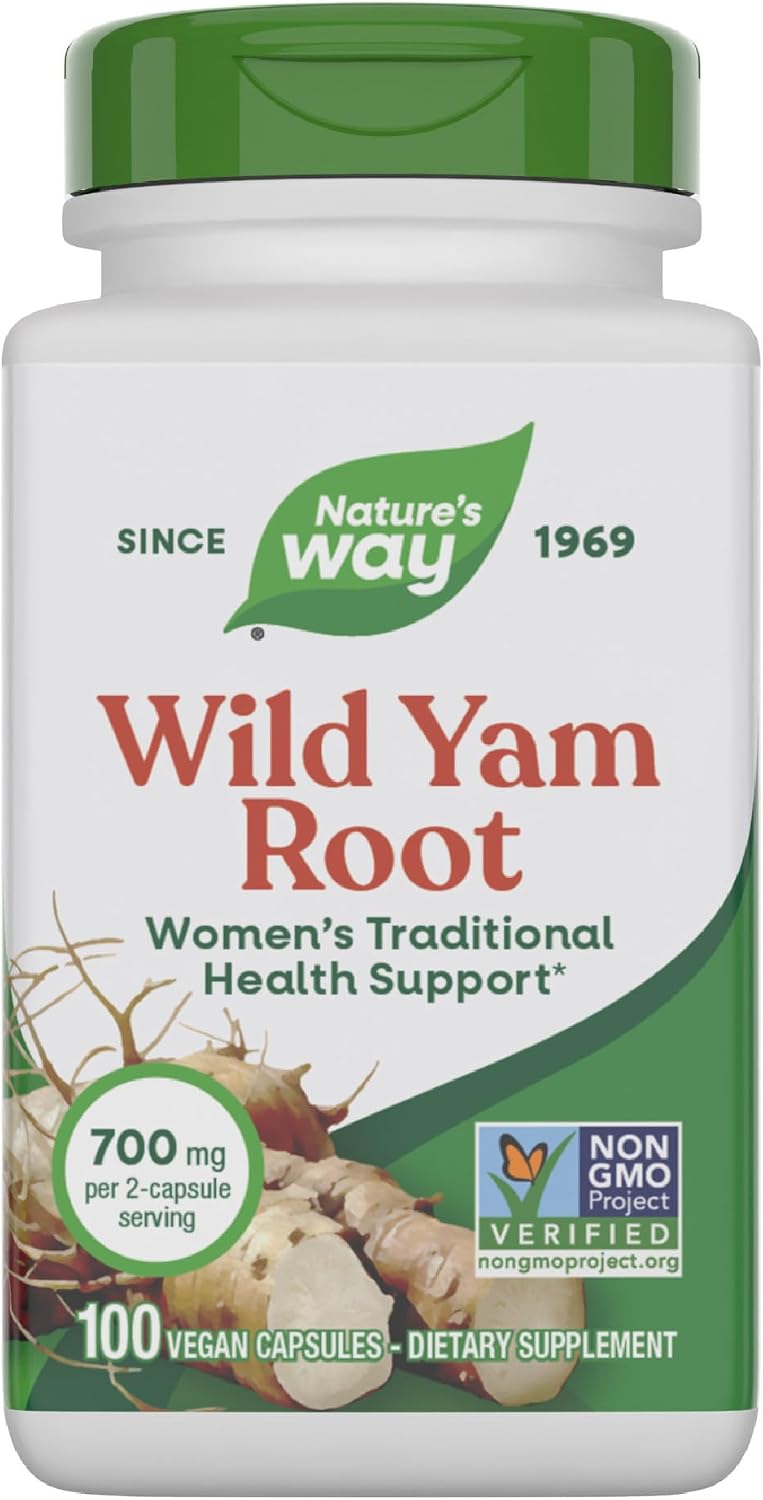 Nature's Way Wild Yam Root 350 mg 100 Capsules