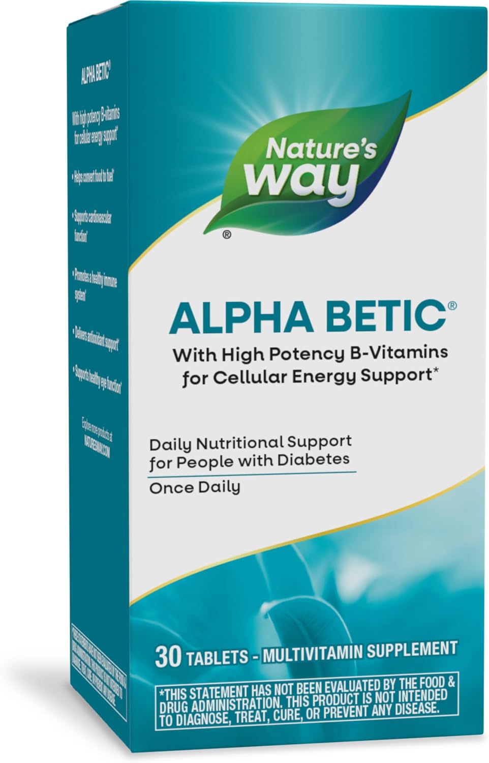 Nature's Way alpha betic, Diabetic Multivitamin, 30 Tablets