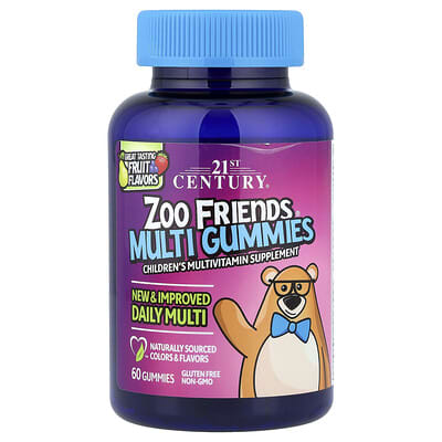 21st Century Zoo Friends Multi Gummies, 60 Gummies