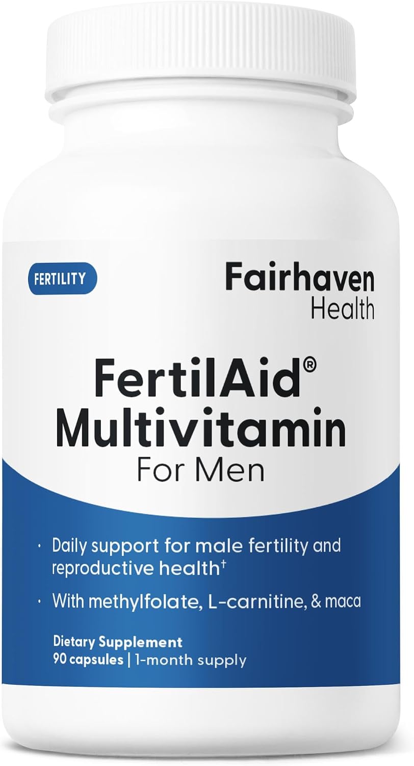 Fairhaven Health FertilAid for Men Fertility Supplements for Men | 90 Capsules