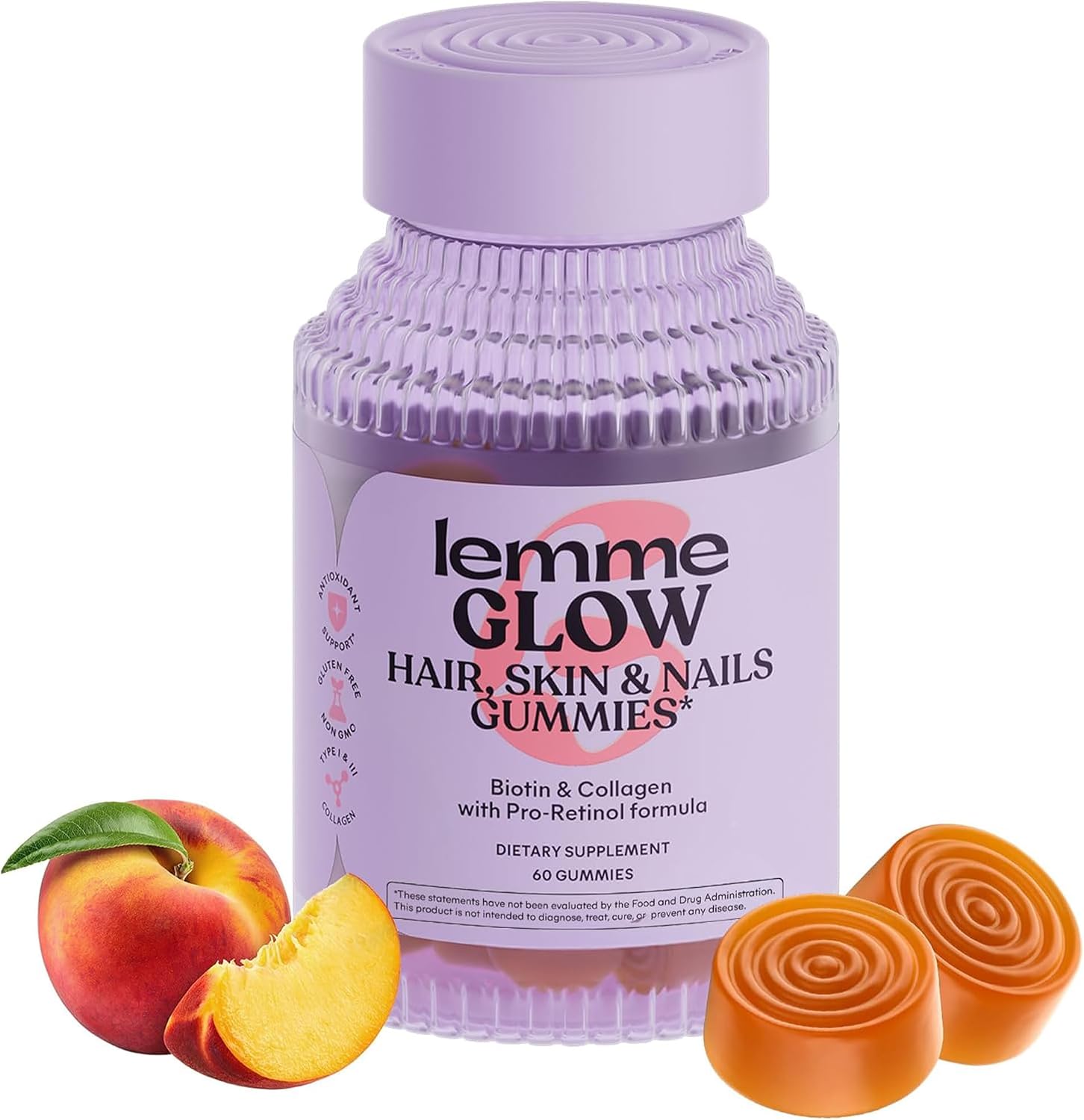 Lemme Glow Hair, Skin & Nails 60 Gummies