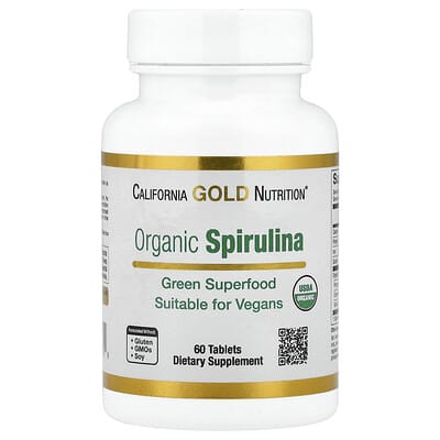 California Gold Nutrition Organic Spirulina, 60 Tablets