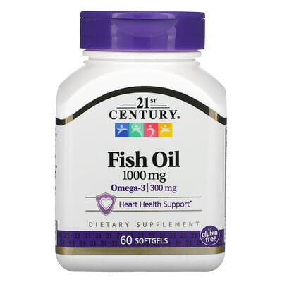 21st Century Fish Oil 1000 mg, 60 Softgels