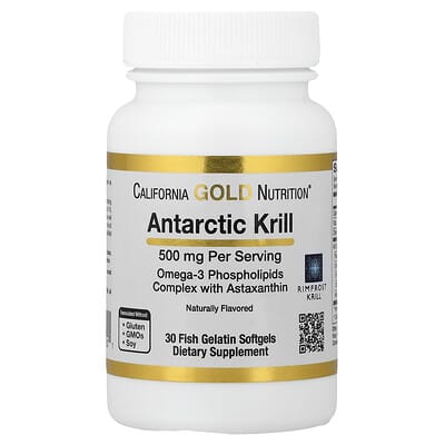California Gold Nutrition Antarctic Krill Oil 500 mg, 30 Fish Gelatin Softgels