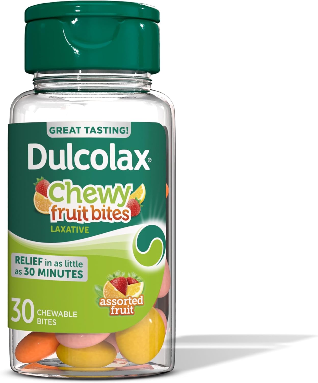 Dulcolax Saline Laxative Chewy Fruit Bites (Magnesium Hydroxide 600 mg), 30 Count