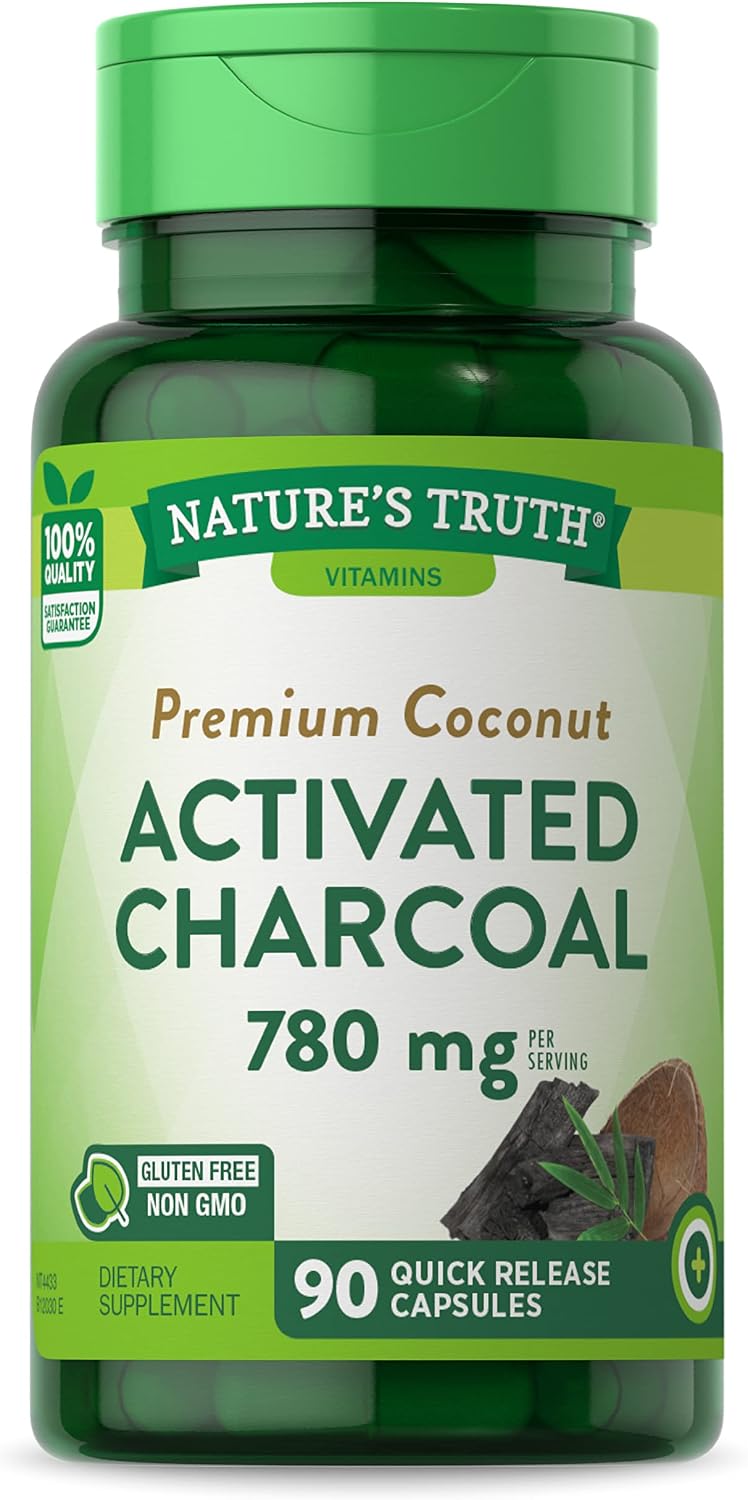 Nature's Truth Activated Charcoal Capsules | 90 Count | Non-GMO & Gluten Free Supplement