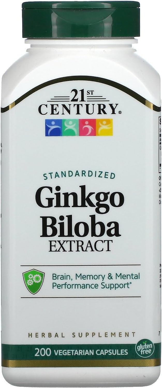 21st Century Ginkgo Biloba Extract Veg-Capsules, 200-Count