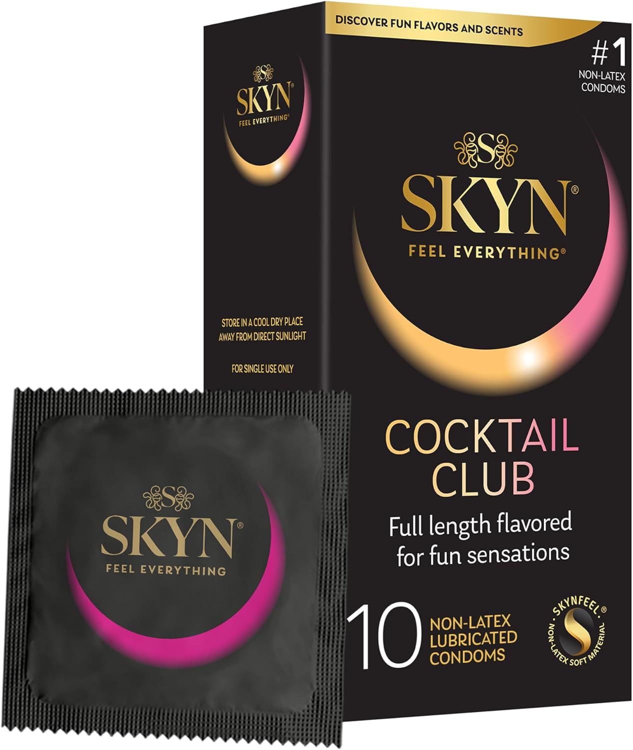 SKYN Cocktail Club Premium Flavored Condoms, 10 Count