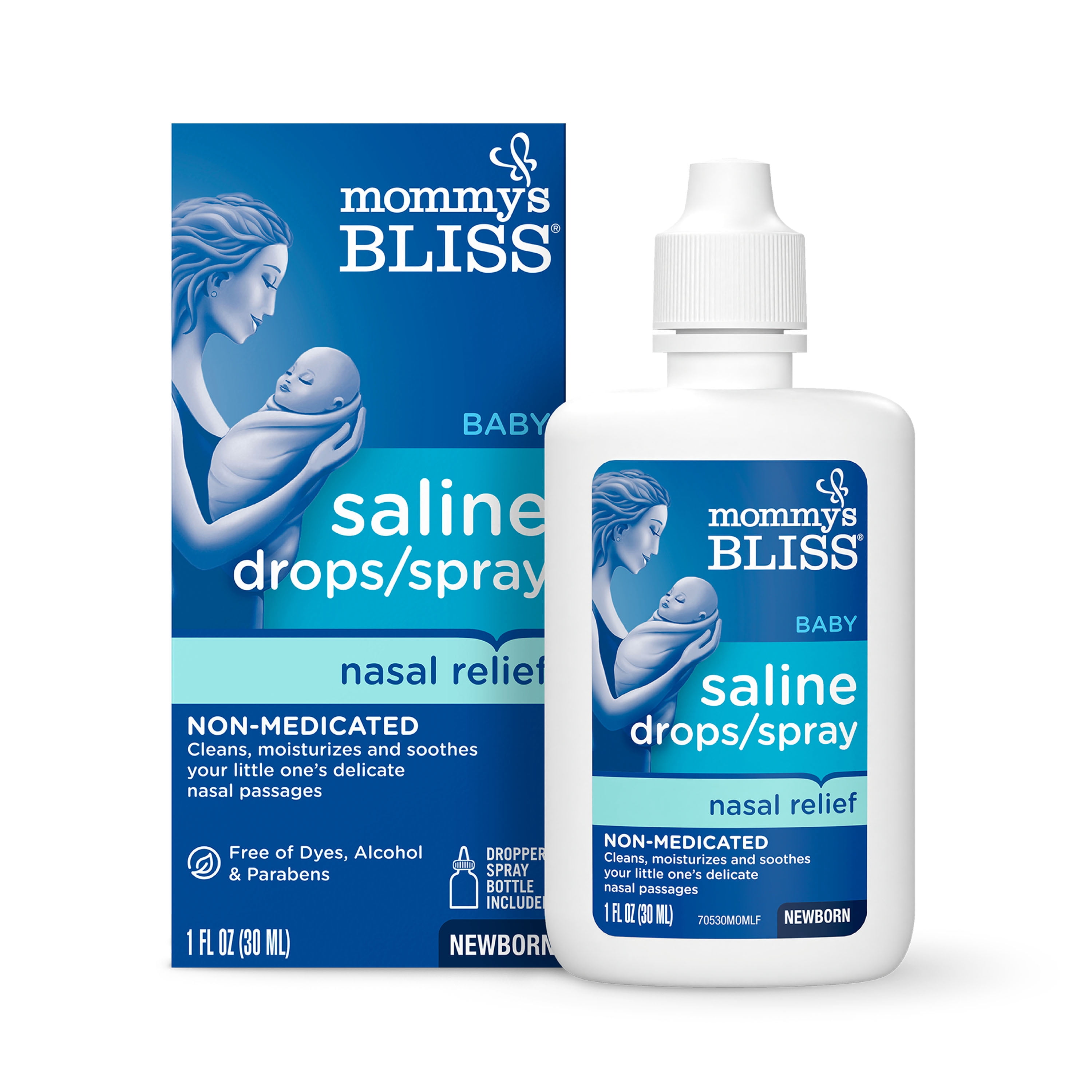 Mommy's Bliss Saline Drops/Spray, Nasal Relief, 1 Fl Oz