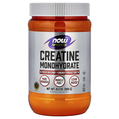 NOW Sports Creatine Monohydrate Powder, 21.2 Oz. (600g)