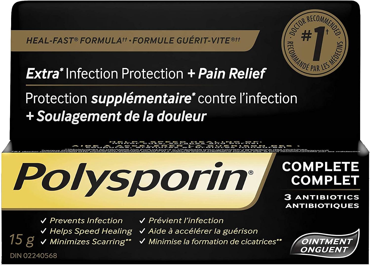 Polysporin Antibiotic Ointment Heal-Fast formula, 30g