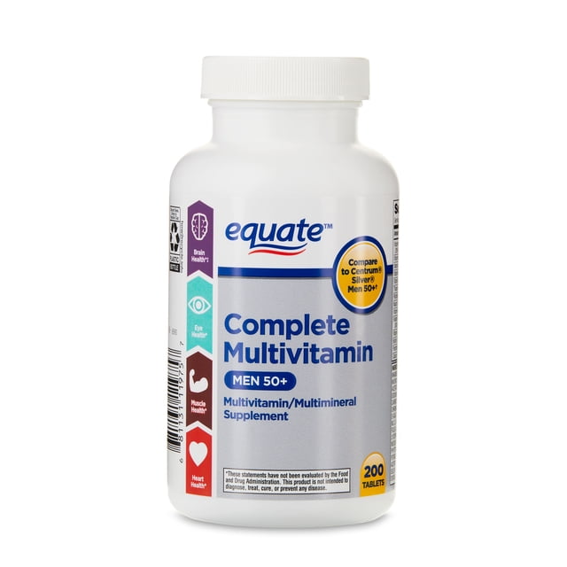 Equate Complete Multivitamin, Men 50+, 200 Count