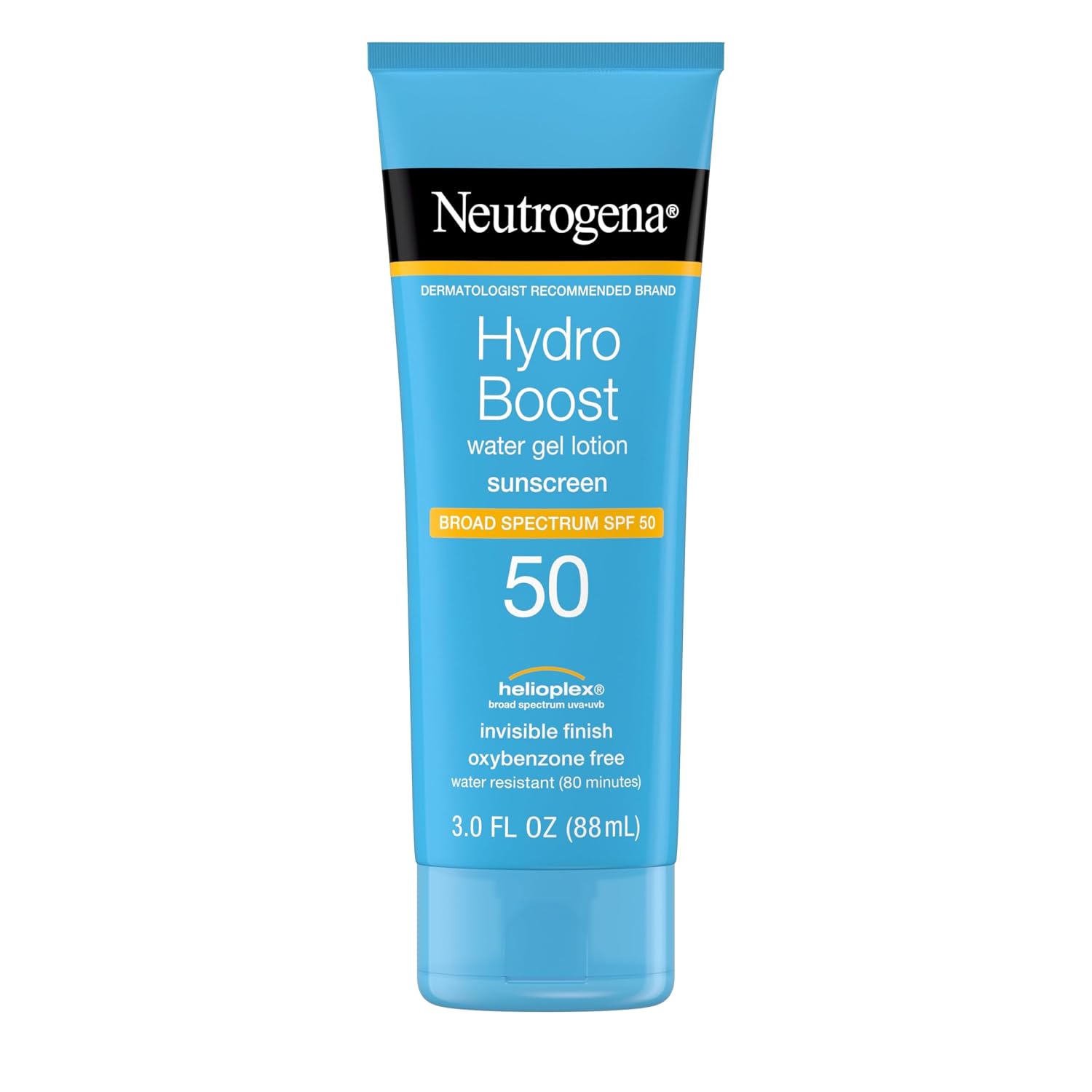 Neutrogena Hydro Boost Moisturizing Water Gel Sunscreen Lotion with Broad Spectrum SPF 50, Oil-Free, 3 fl. oz